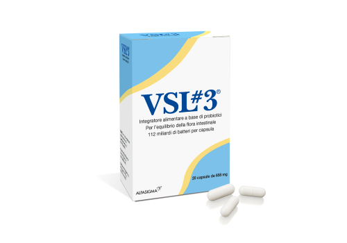 VSL#3 integratore a base di probiotici per l'equilibrio della flora intestinale 20 capsule