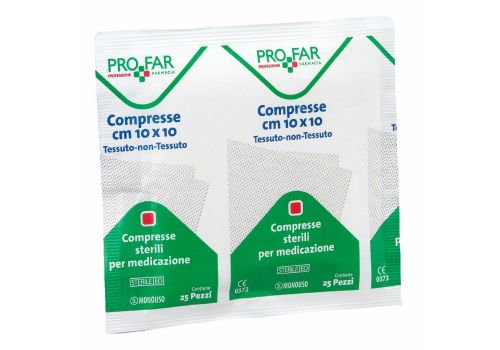 Profar garza cotone 10 x 10cm 25 pezzi