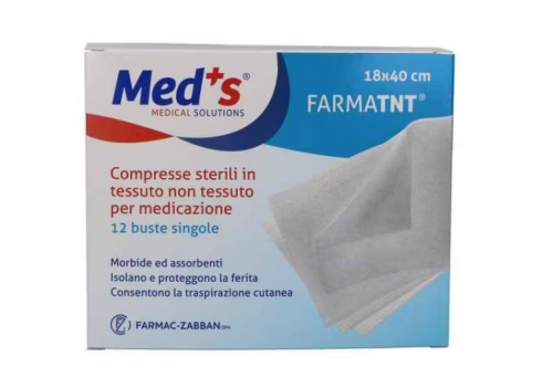 Med's Farmatnt compresse di garza sterile in tessuto non tessuto 18x40cm 12 pezzi