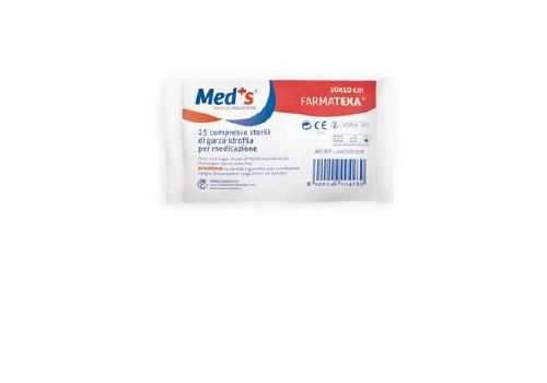Meds Farmatexa garza idrofila sterile in puro cotone 10x10cm 25 pezzi