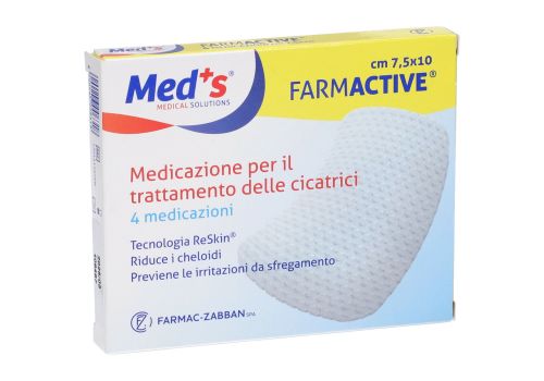 Farmactive cerotto cicatrici 7,5 x 10cm 4 pezzi