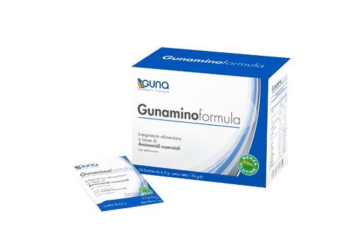 Gunamino formula integratore a base di aminoacidi essenziali 24 bustine