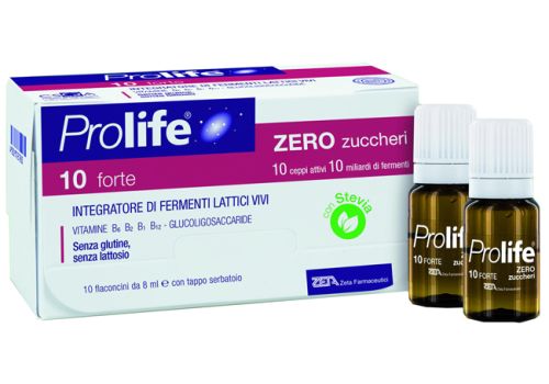 ProLife 10 Forte Zero Zuccheri integratore per l'equilibrio della flora intestinale 10 flaconcini 8ml