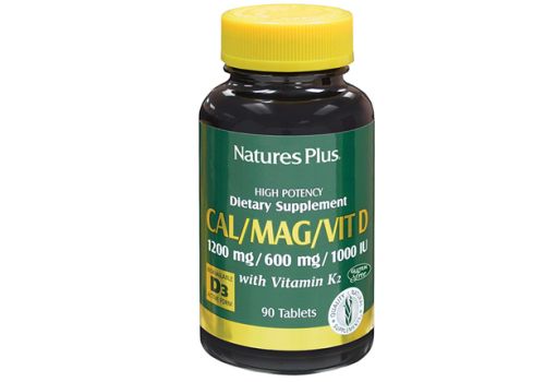 Natures Plus Calcio Magnesio Vitamina D con Vitamina K2 90 tavolette