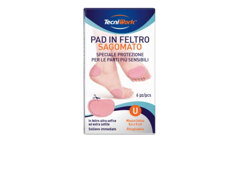 Feltro adesivo in lana per il piede 2 pezzi