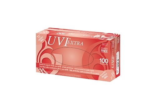 Uvi Extra guanti in vinile misura 7 piccola 100 pezzi
