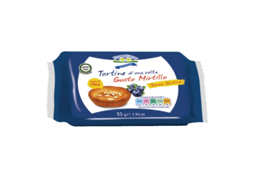 Happy Farm tortina al mirtillo senza glutine 55 grammi