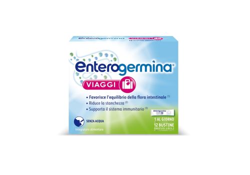 Enterogermina Viaggi integratore per la regolarità intestinale 12 bustine orosolubili