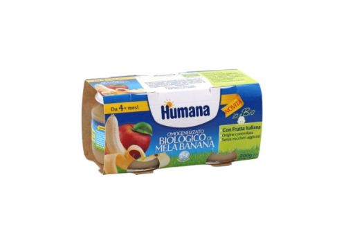 Humana mela banana omogeneizzato biologico 2 x 100 grammi