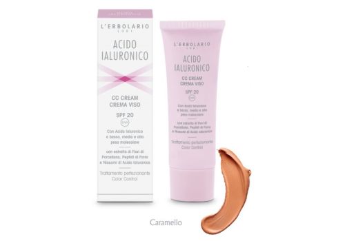 L'Erbolario acido ialuronico cc cream spf 20 tonalità caramello crema viso 50ml