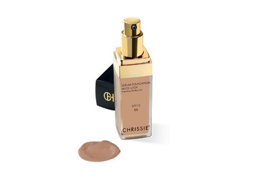 Chrissie 8k ultra hd spf 15 serum fondotinta nude 03 golden sand 30ml