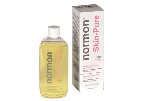 Normon Skin-Pure Gel detergente viso-corpo per pelli grasse e acneiche 250ml