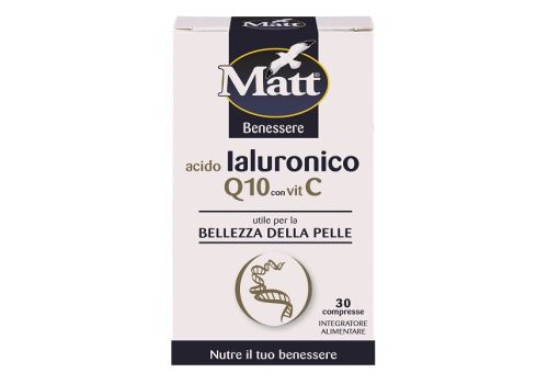 Matt Benessere acido ialuronico Q10 integratore per il benessere della pelle 30 compresse