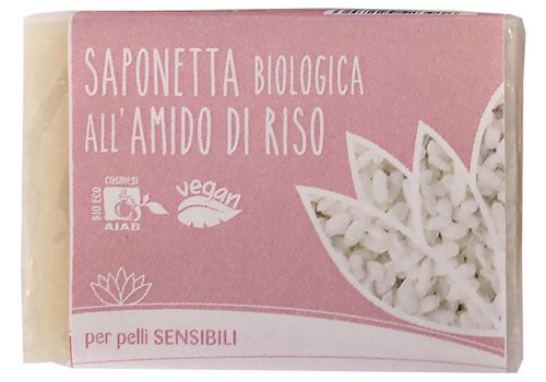 Fior di Loto saponetta biologica all'amido di riso 100 grammi