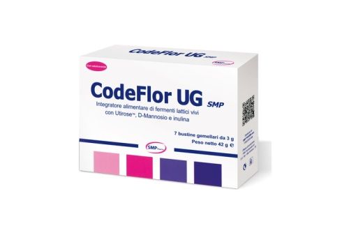 CodeFlor UG integratore di fermenti lattici per il benessere delle vie urinarie 14 bustine