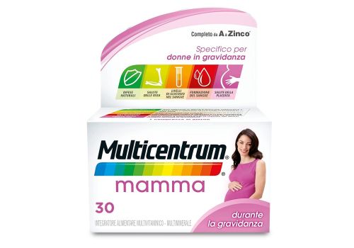 Multicentrum Mamma Integratore Alimentare Multivitaminico Multiminerale Gravidanza Acido Folico 30Cp