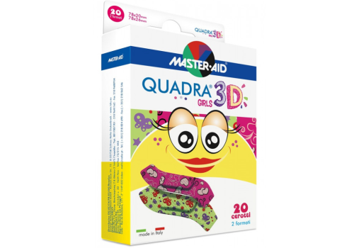 Master Aid Quadra 3D girl cerotti assortiti 20 pezzi
