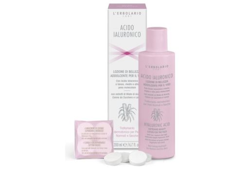 L'Erbolario acido ialuronico lozione addolcente viso per pelli normali e secche 200ml