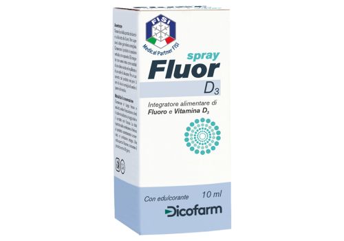 Fluor D3 integratore per il benessere di ossa e denti spray orale 10ml