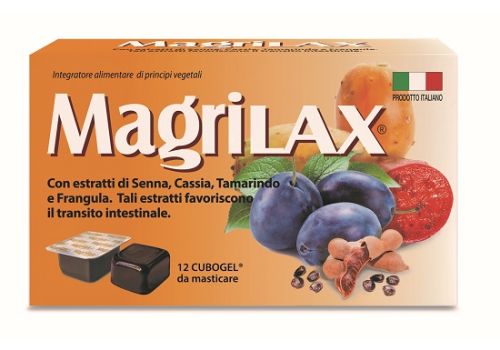 Magrilax integratore per favorire il transito intestinale 12 cubogel da masticare