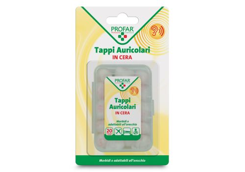 Profar tappi auricolari in cera 20 pezzi