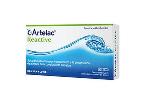 Artelac Reactive soluzione oftalmica per trattamento e prevenzione della congiuntivite allergica 20 flaconcini monodose