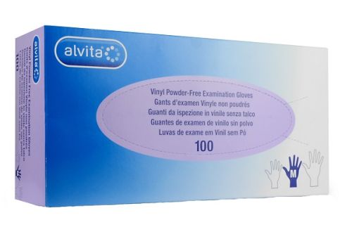 Guanti in vinile senza polvere taglia m 100 pezzi