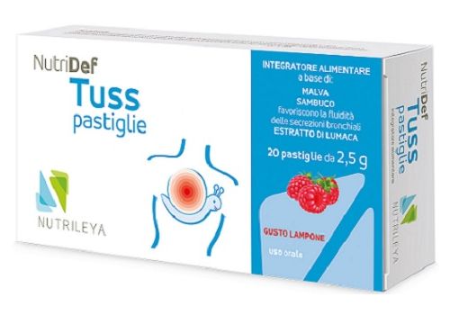 Nutridef Tuss integratore per la tosse gusto lampone 20 pastiglie