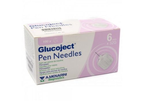 Glucoject Pen Needles ago per penna da insulina G32 6mm 100 pezzi