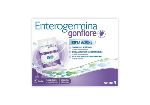 Enterogermina Gonfiore integratore per il benessere intestinale 20 bustine