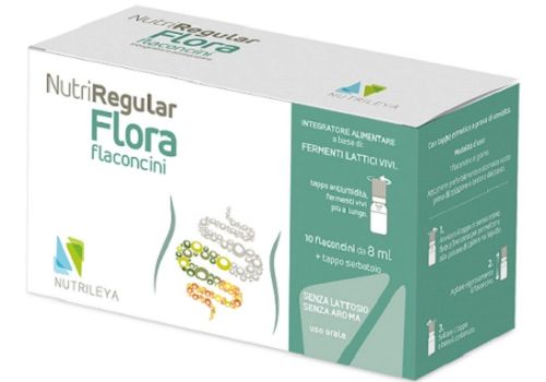 Nutriregular Flora integratore per la flora batterica intestinale 10 flaconcini x 8ml