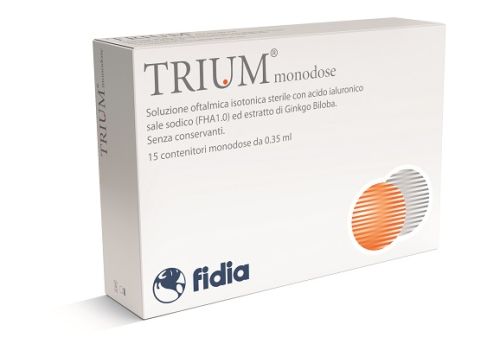 Trium Monodose soluzione oftalmica isotonica idratante e lubrificante 15 flaconcini 0,35ml