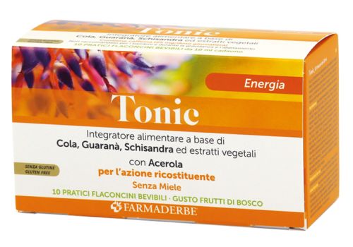 Tonic Energia integratore ricostituente 10 flaconcini da 10ml gusto frutti di bosco