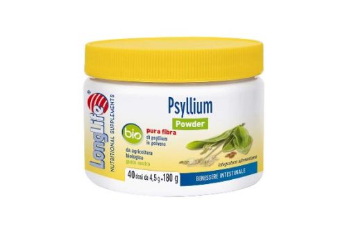 LongLife psyllium powder bio integratore per il benessere intestinale 180 grammi