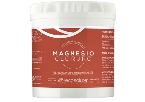 Magnesio Cloruro polvere integratore per la normale funzione muscolare e psicologica 500 grammi