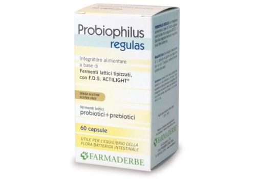 Probiophilus Regulas integratore di fermenti lattici probiotici + prebiotici 60 capsule