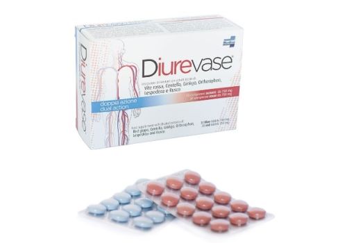 Diurevase integratore ad azione drenante 30 compresse azzurre + 30 compresse rosse