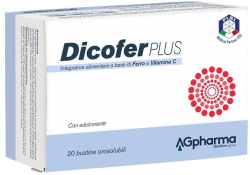 Dicofer Plus integratore di ferro con vitamina C 20 bustine orosolubili