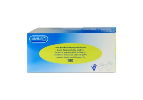 Alvita guanti in lattice misura s 100 pezzi