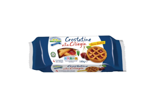 Happy Farm crostatine alla ciliegia senza glutine 180 grammi