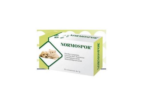 Normospor mangime complementare per la funzione intestinale di cani e gatti 20 compresse