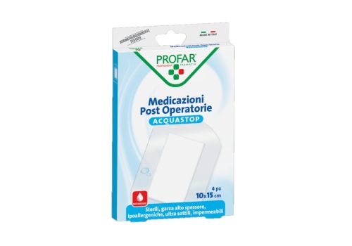 Profar medicazioni post operatorie acquastop 10 x 15cm 4 pezzi