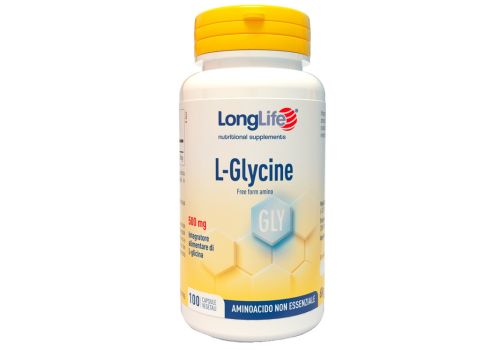 Longlife L-Glycine integratore per il sistema nervoso e la regolazione del sonno 100 capsule