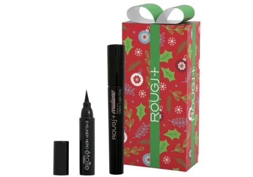 Rougj+ Sguardo Intenso cofanetto di natale 02 con eyeliner nero 2,5 grammi + mascara evadamo 8ml