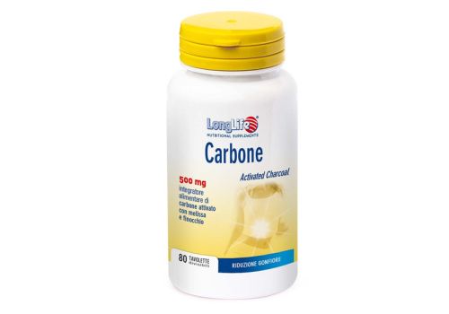 Longlife Carbone integratore per il gonfiore addominale 80 compresse
