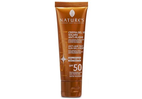 Nature's crema gel viso solare spf50 anti-rughe 50ml