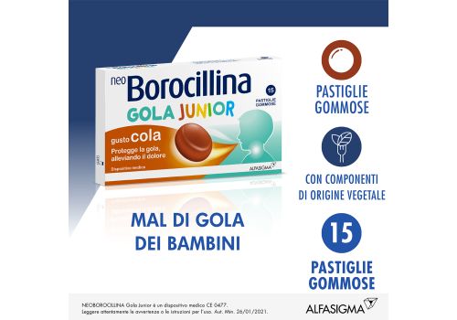 NEOBOROCILLINA GOLA JUNIOR 15 PASTIGLIE GOMMOSE