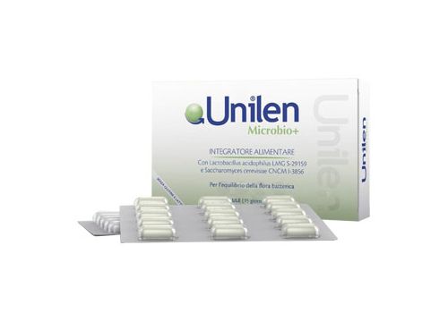 Unilen Microbio+ integratore di fermenti lattici 15 capsule trasparenti + 15 capsule bianche