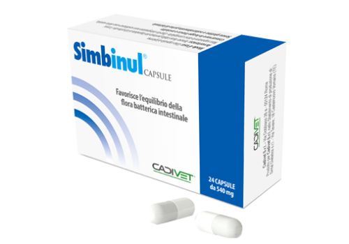Simbinul integratore per l'equilibrio della flora batterica intestinale 24 capsule