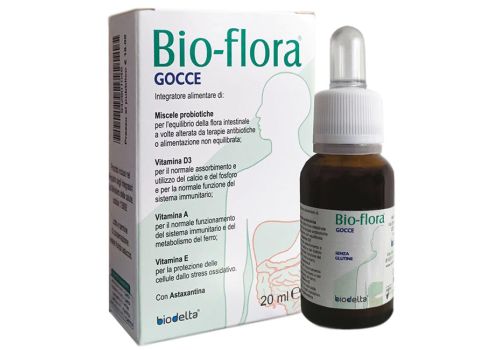 Bio-flora integratore di fermenti lattici con vitamine gocce orali 20ml